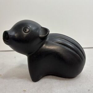 Vintage Black Piggy Bank